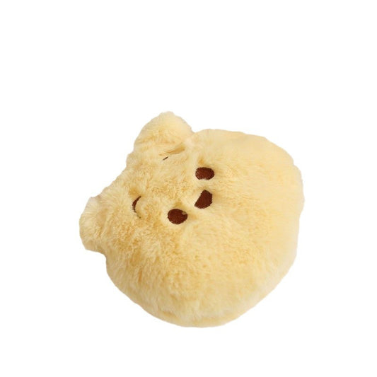 Cuddly Bear BaoBao Adorable Winnie-the-Pooh-Inspired Furry Earphone Storage Pouch & Coin Purse – Portable Handheld Hanging Bag