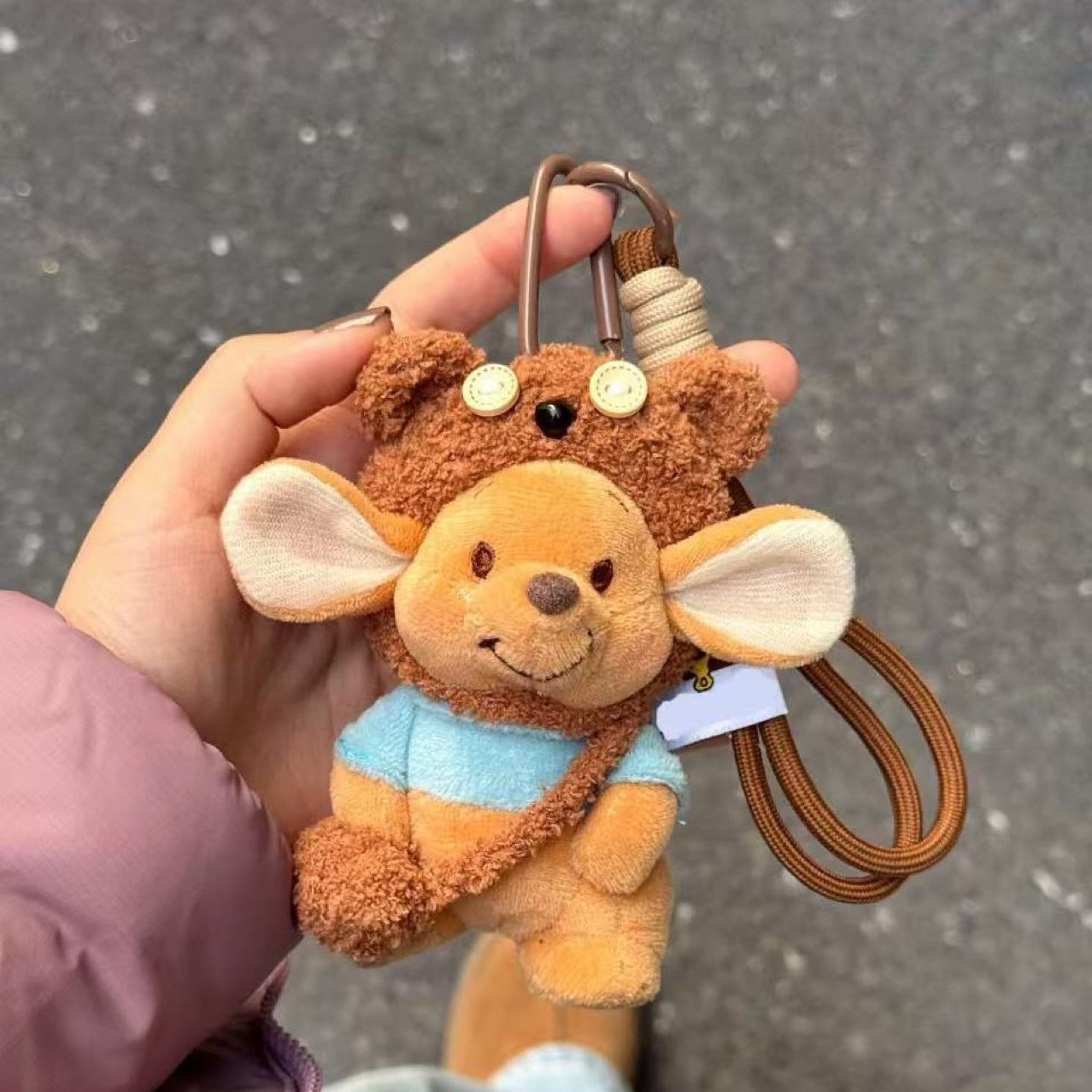 Kangaroo Xiaodou Plush Doll Bag Charm & Car Keychain